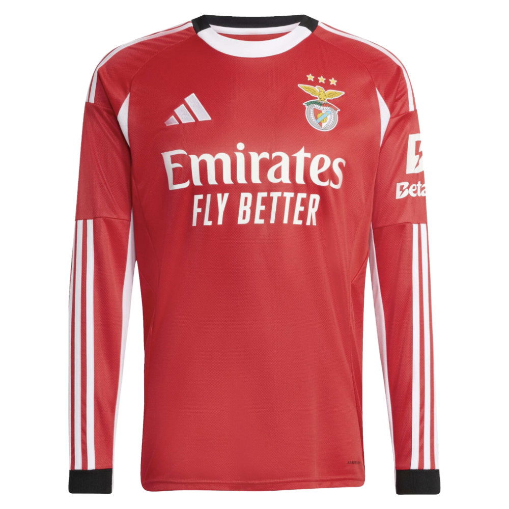 2025-2026 Benfica Long Sleeve Home Shirt (Your Name)