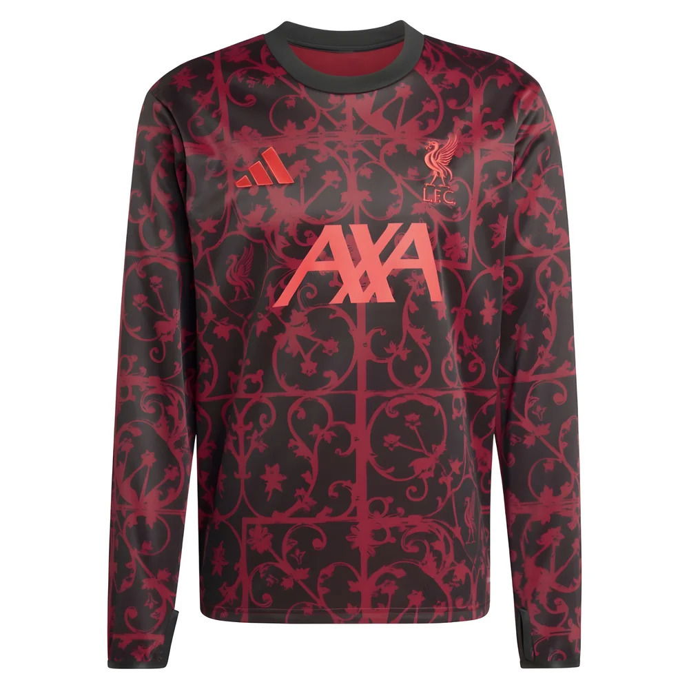 2025-2026 Liverpool Pre-Match Warm Top (Black) (M.Salah 11)