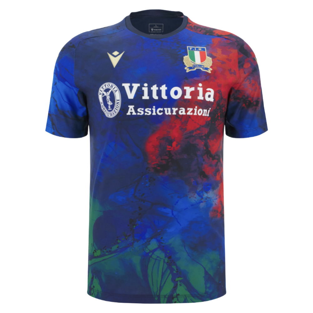 2025-2026 Italy Rugby Training Shirt (Navy) (Your Name)