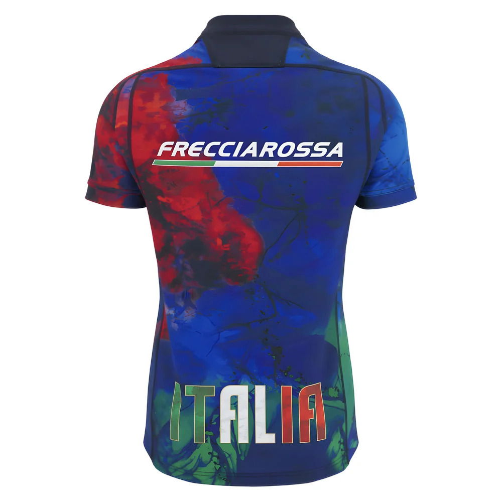 2025-2026 Italy FIR Rugby Training Jersey (Navy)