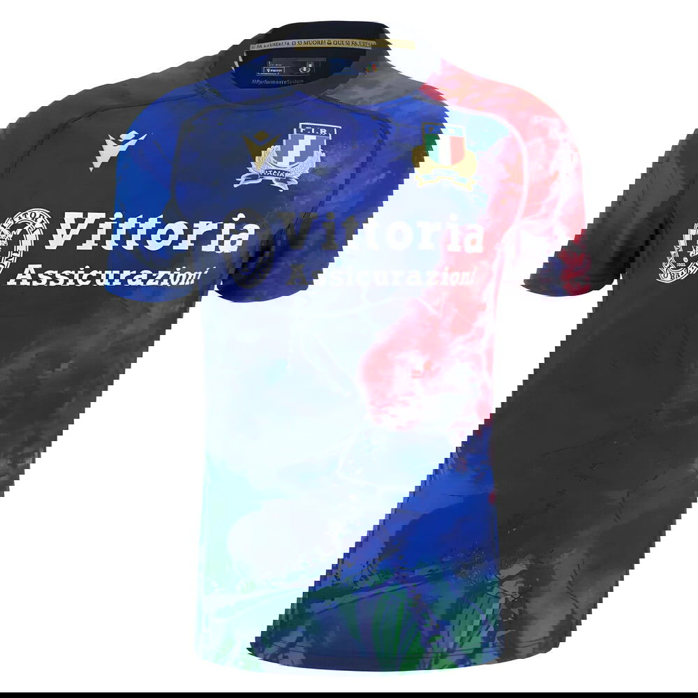2025-2026 Italy FIR Rugby Training Jersey (Navy) (Your Name)