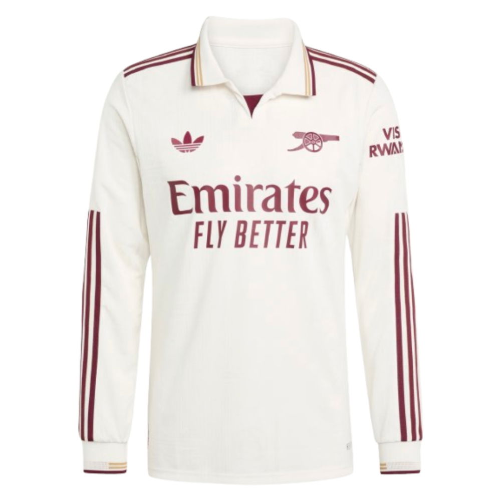 2025-2026 Arsenal Authentic Long Sleeve Third Shirt (Rice 41)