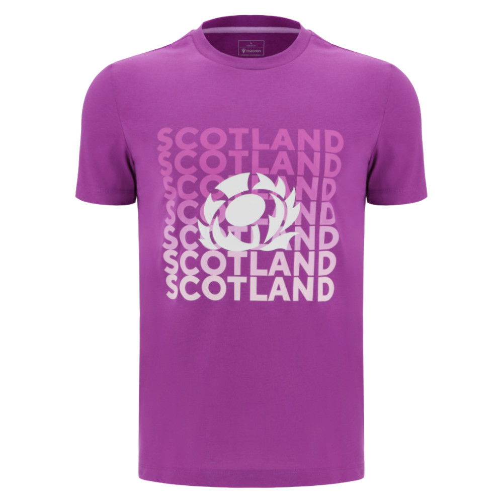 2025-2026 Scotland Leisure Rugby T-Shirt (Purple) (Your Name)