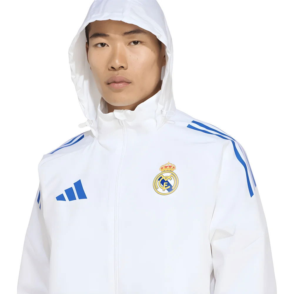 2025-2026 Real Madrid EU Allweather Jacket (White)