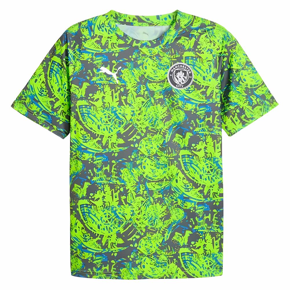 2025-2026 Man City Warm Up Jersey (Pro Green) (Your Name)
