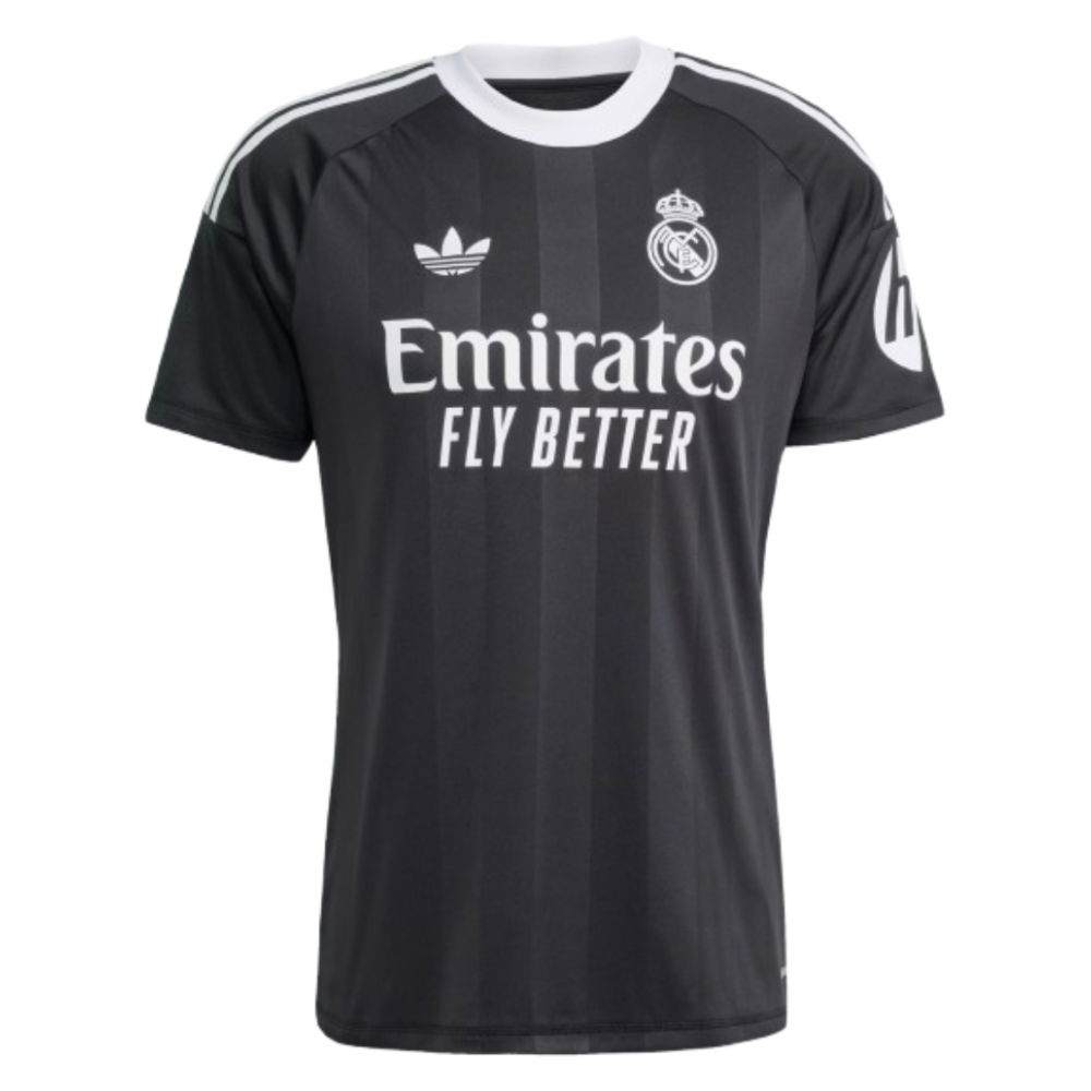 2025-2026 Real Madrid Third Goalkeeper Shirt (Black) (Your Name)