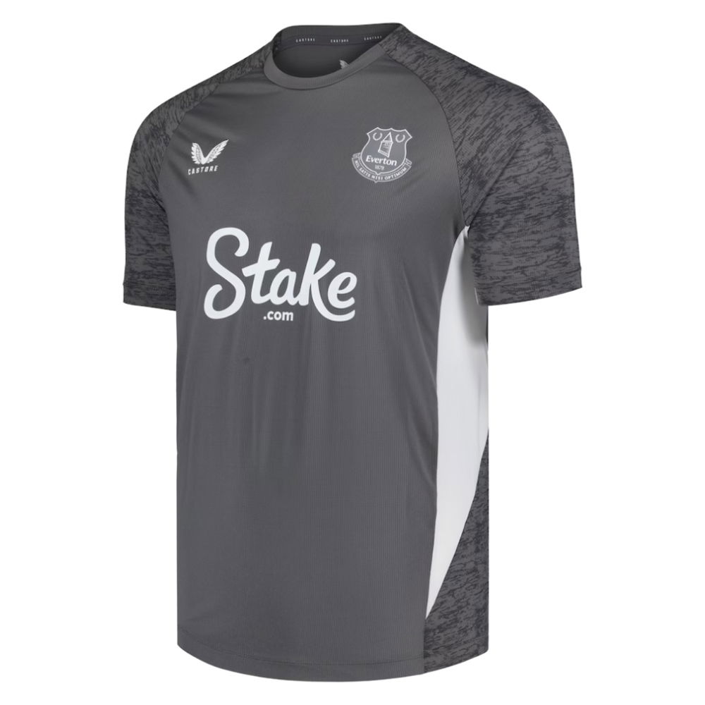 2025-2026 Everton Performance Short Sleeve T-Shirt (Grey) (Your Name)