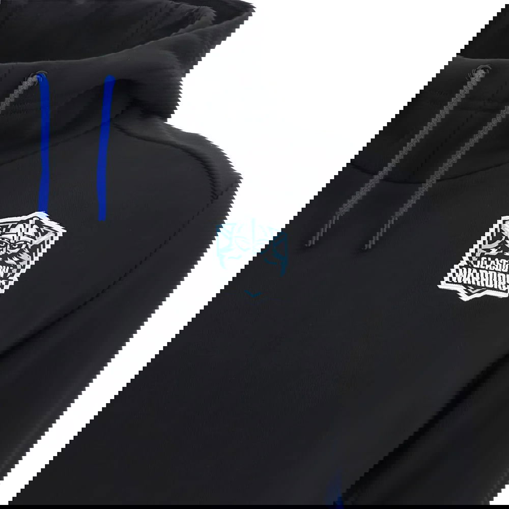 2025-2026 Glasgow Warriors Rugby Travel Hoody (Black)