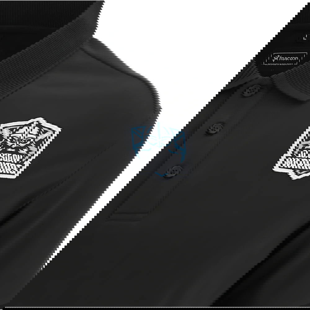 2025-2026 Glasgow Warriors Rugby Ath Polo Shirt (Black)