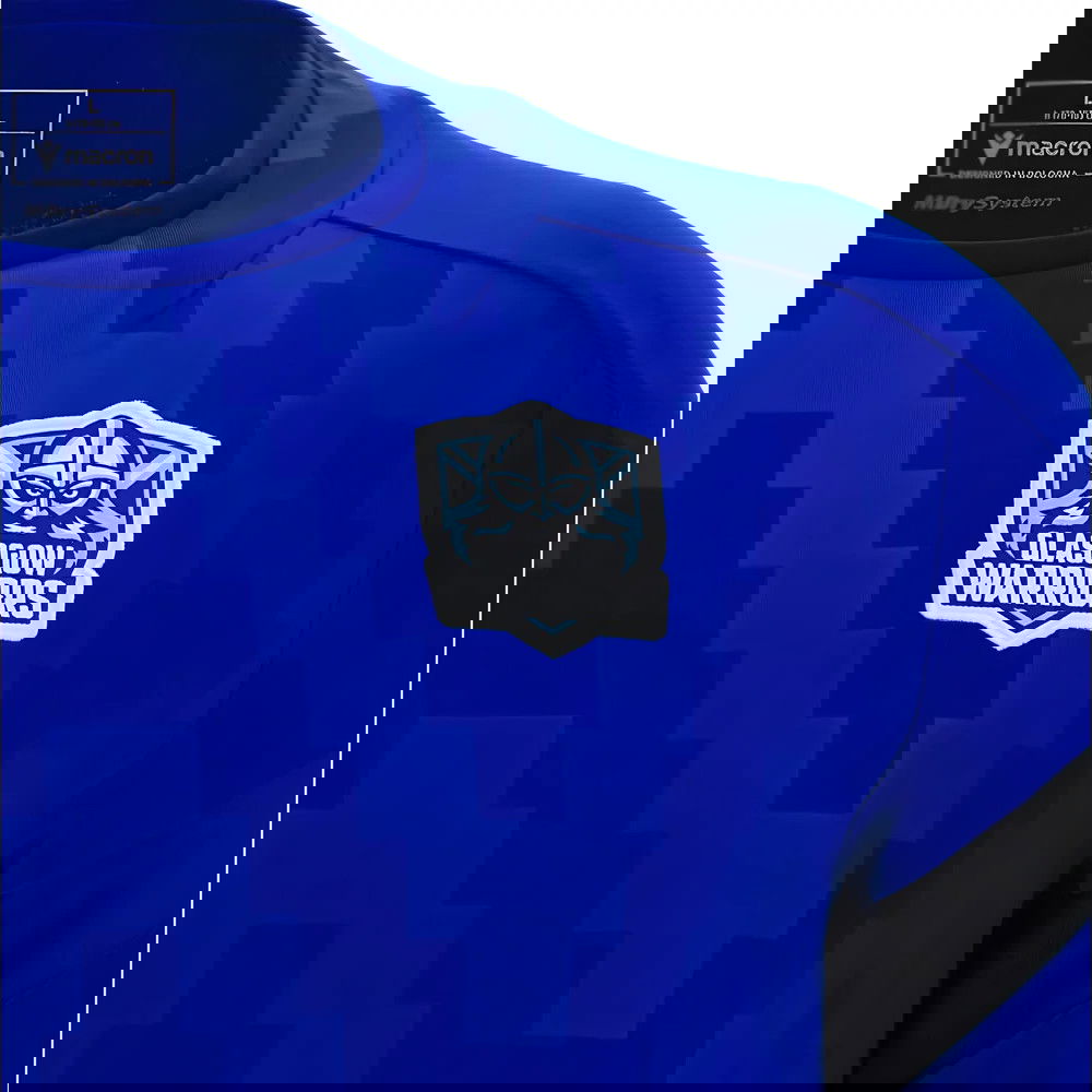 2025-2026 Glasgow Warriors Rugby Training Poly Shirt (Blue)