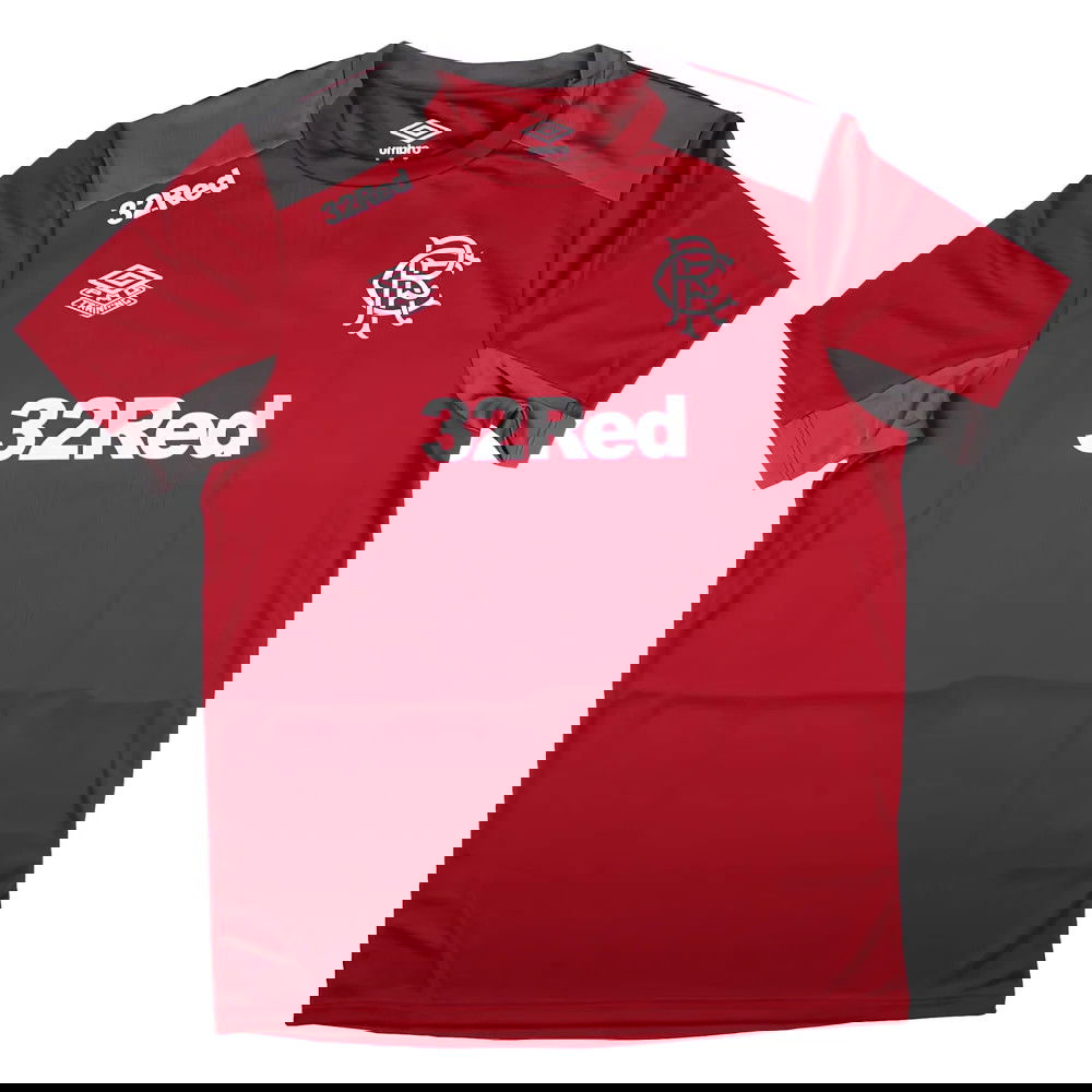 2025-2026 Rangers Pro Training Short Sleeve Tee (Rythmic Red) (Your Name)