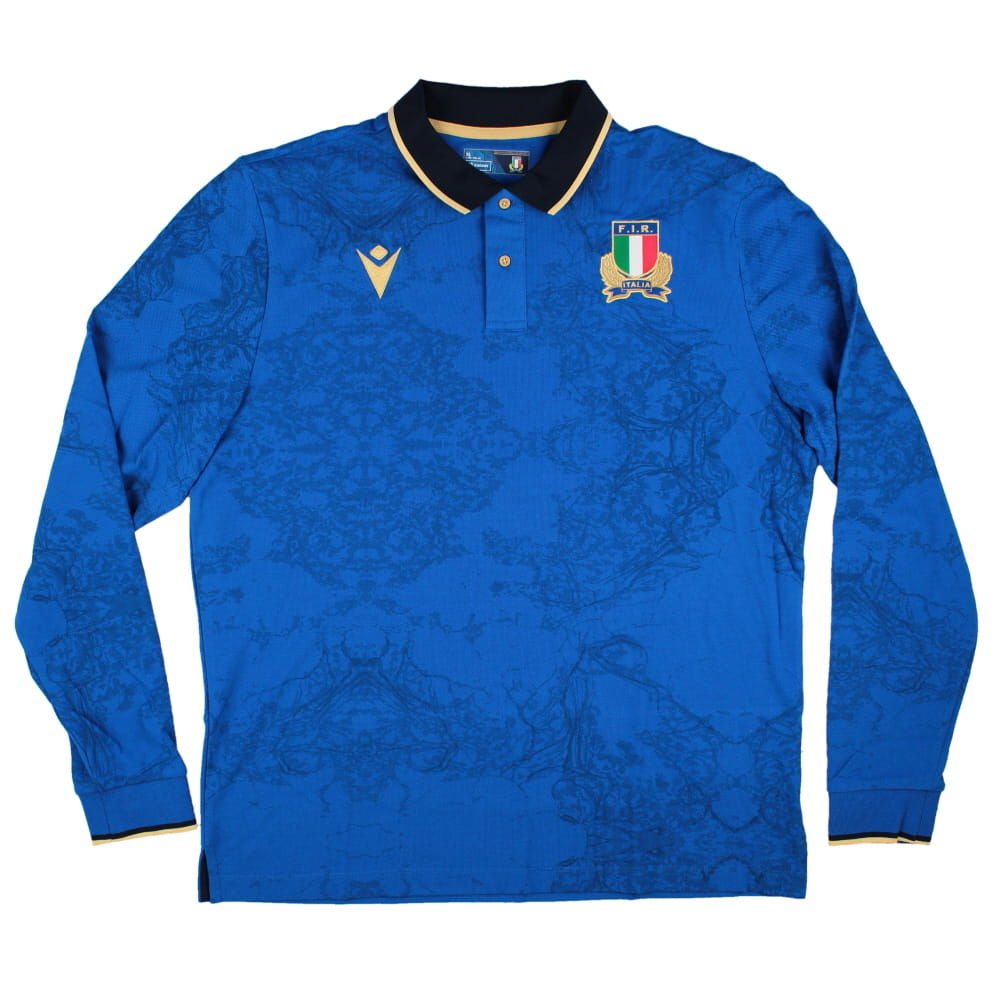 2025-2026 Italy FIR Home LS Cotton Rugby Shirt (Your Name)