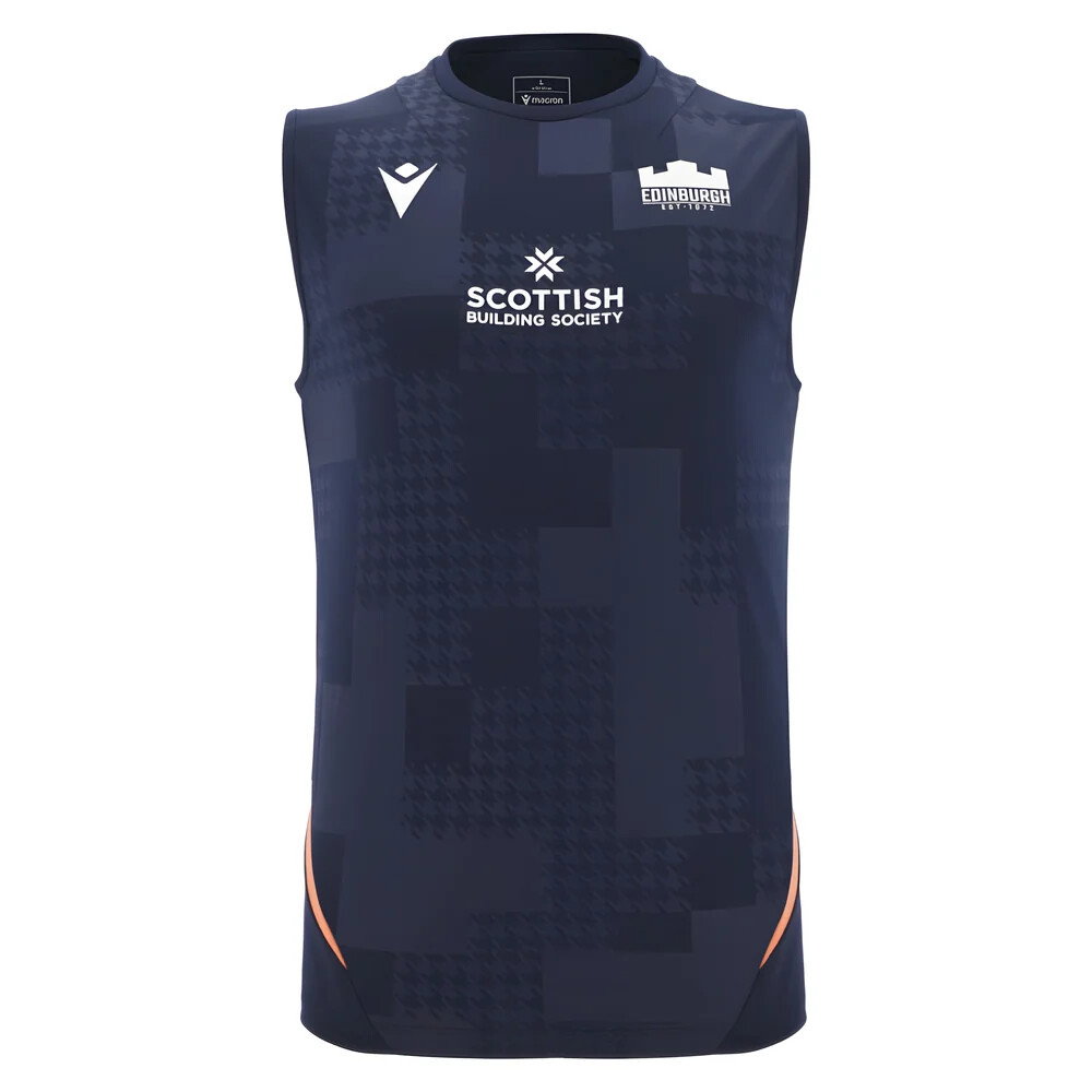 2025-2026 Edinburgh Rugby Sleeveless Shirt (Navy) (Your Name)