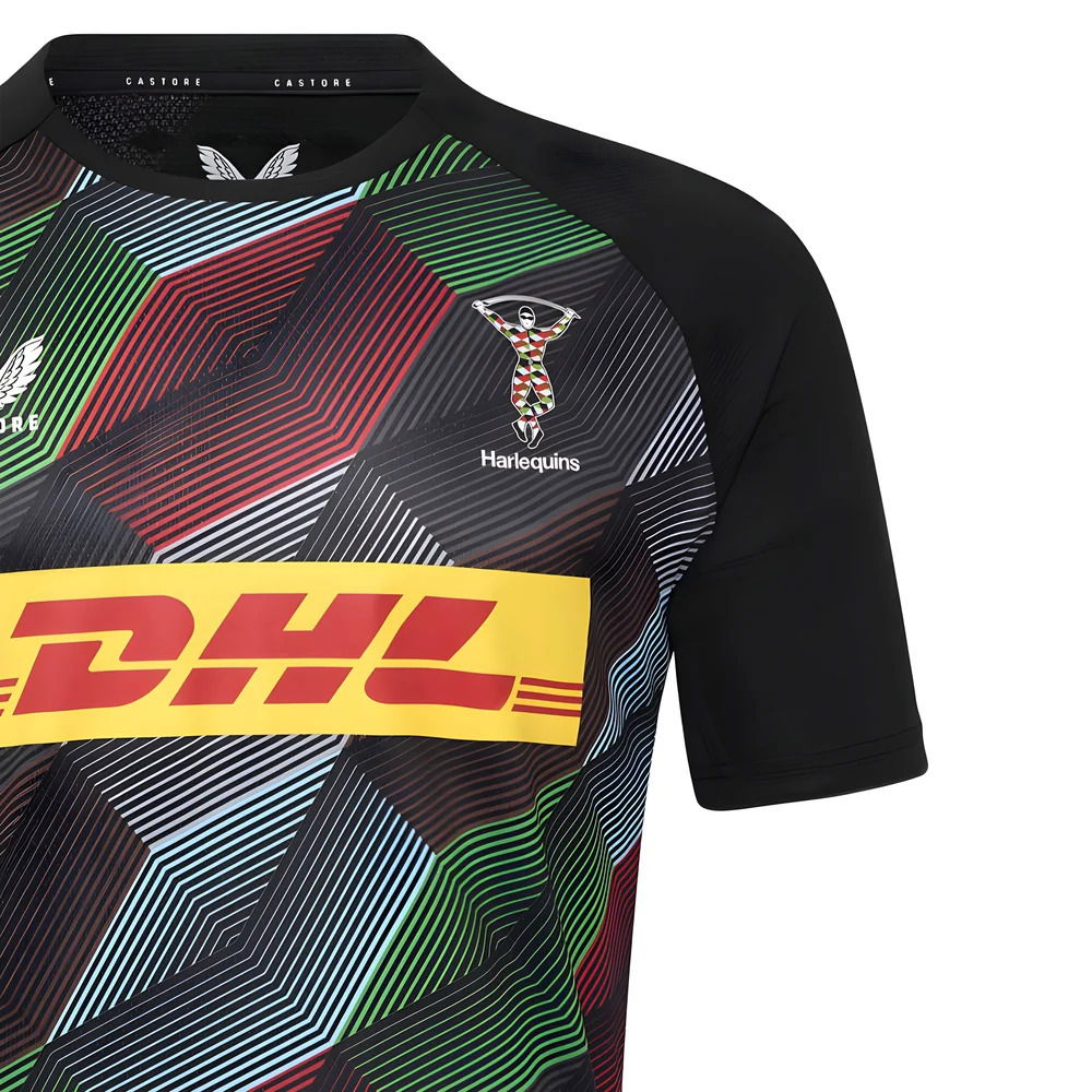 2025-2026 Harlequins Rugby Pre Match Tee (Caviar)