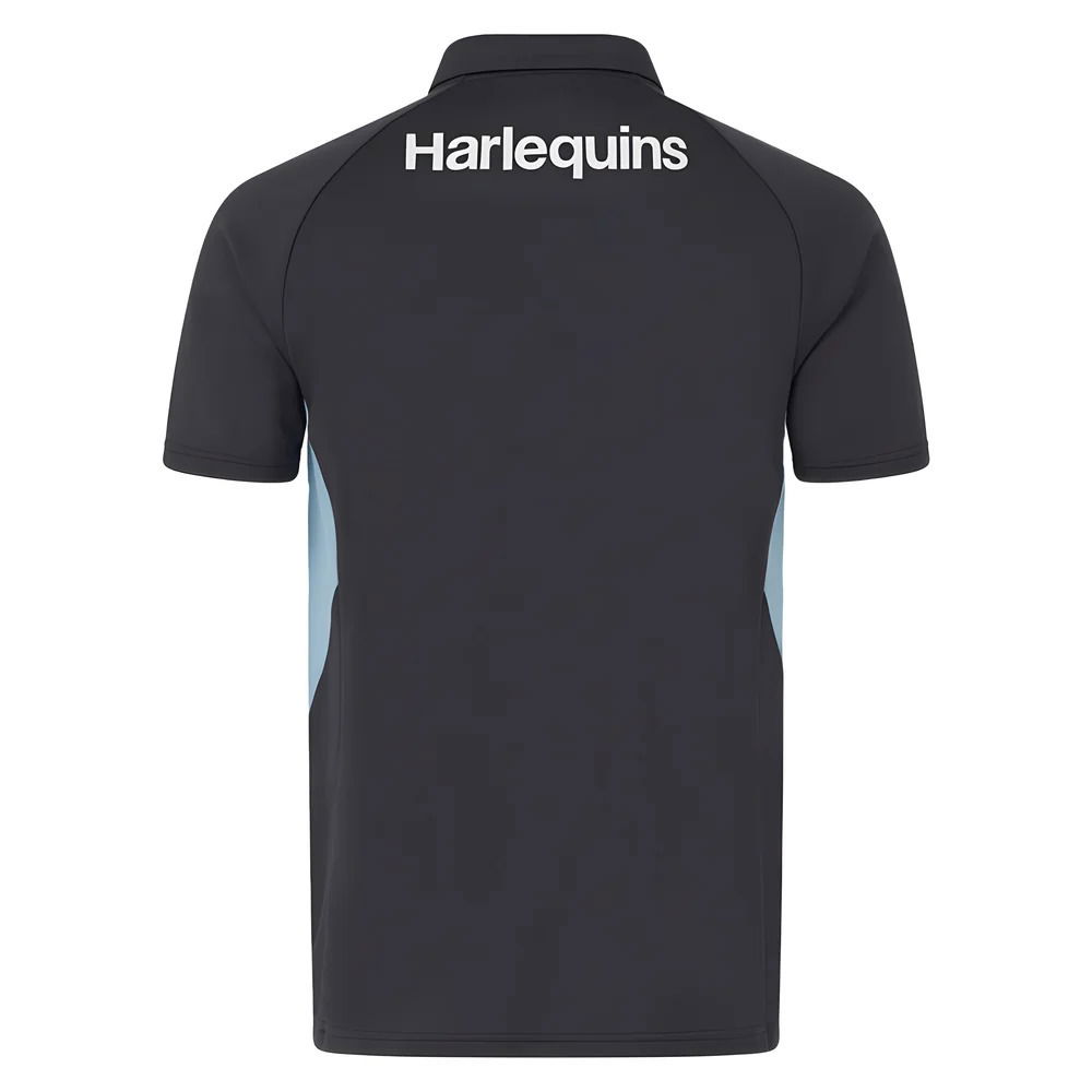 2025-2026 Harlequins Rugby Presentation Polo Shirt (Ebony)