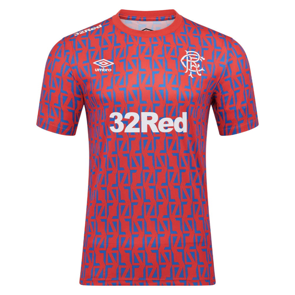 2025-2026 Rangers Away Pre-Match Tee (Flame Scarlet) (Your Name)