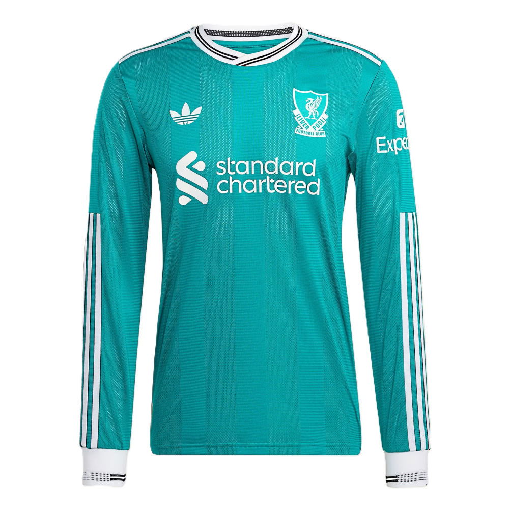 2025-2026 Liverpool Authentic Long Sleeve Third Shirt (M.Salah 11)