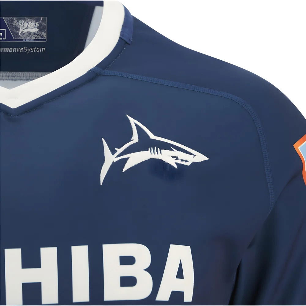 2025-2026 Sale Sharks Home Poly Rugby Shirt