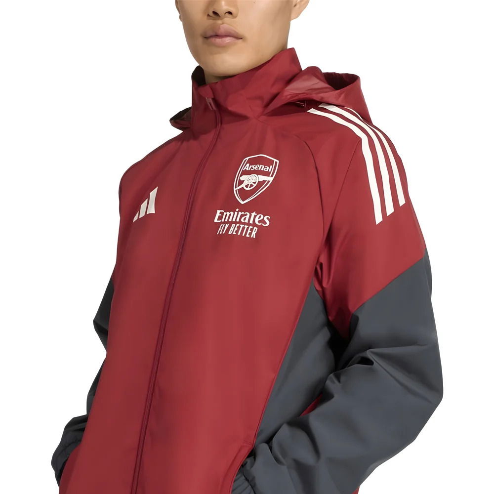 2025-2026 Arsenal EU Allweather Jacket (Burgundy)