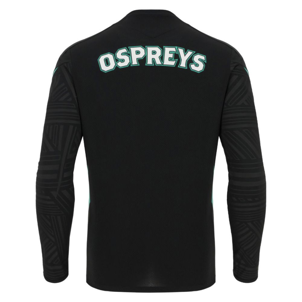 2025-2026 Ospreys Rugby Poly LS Training Tee (Black)