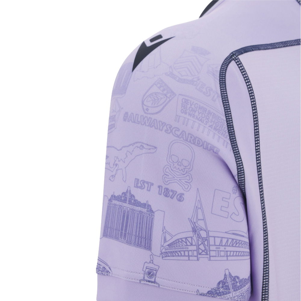2025-2026 Cardiff Rugby Training Jersey (Lilac)