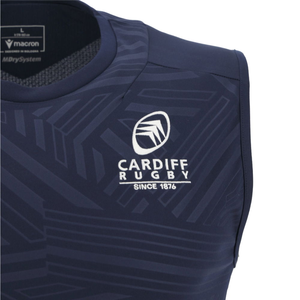 2025-2026 Cardiff Blues Training Poly Sleeveless Shirt (Navy)