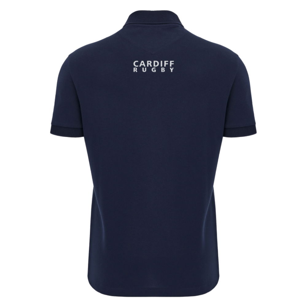 2025-2026 Cardiff Blues Rugby Ath Cotton Polo Shirt (Navy)