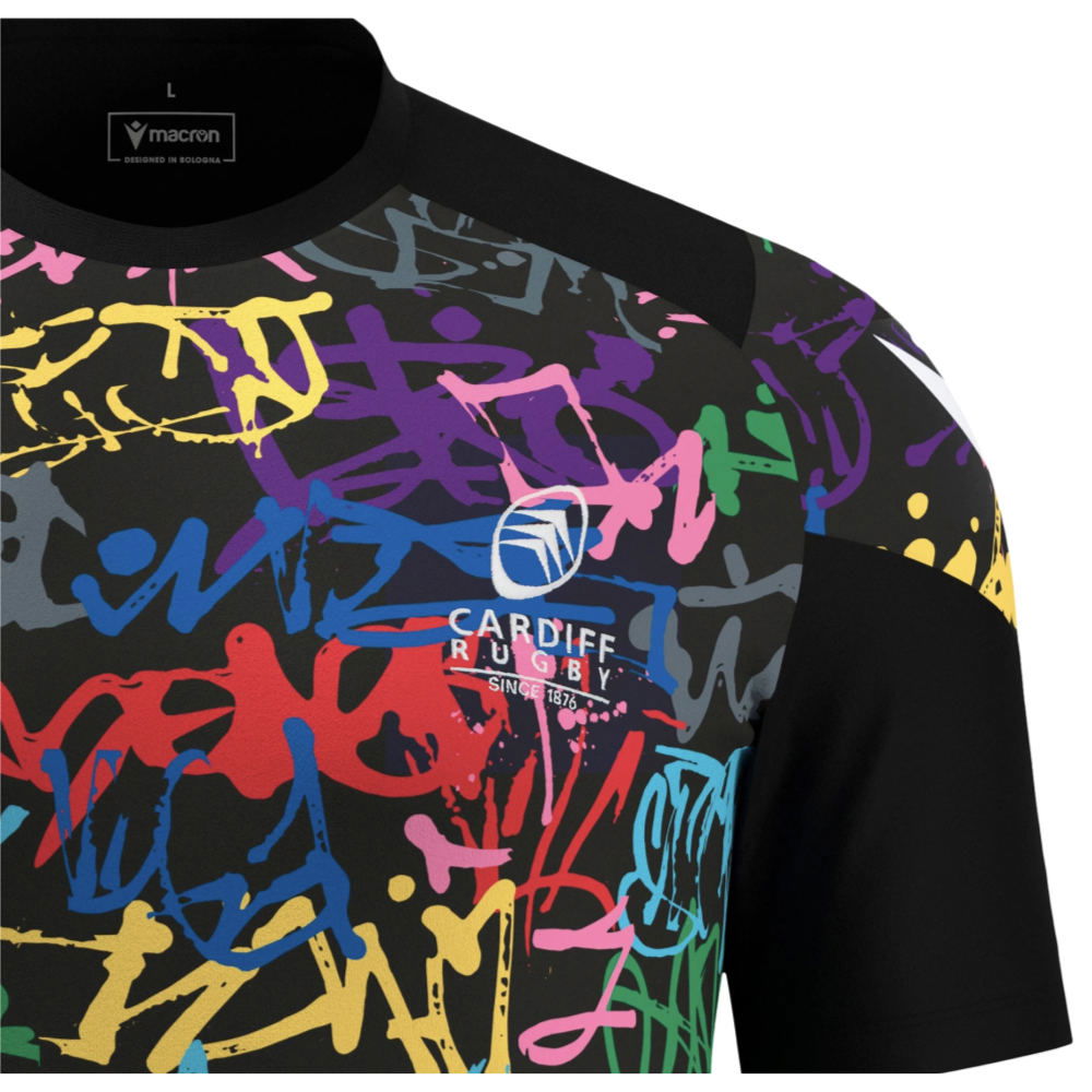 2025-2026 Cardiff Blues Rugby Training Tee (Black)