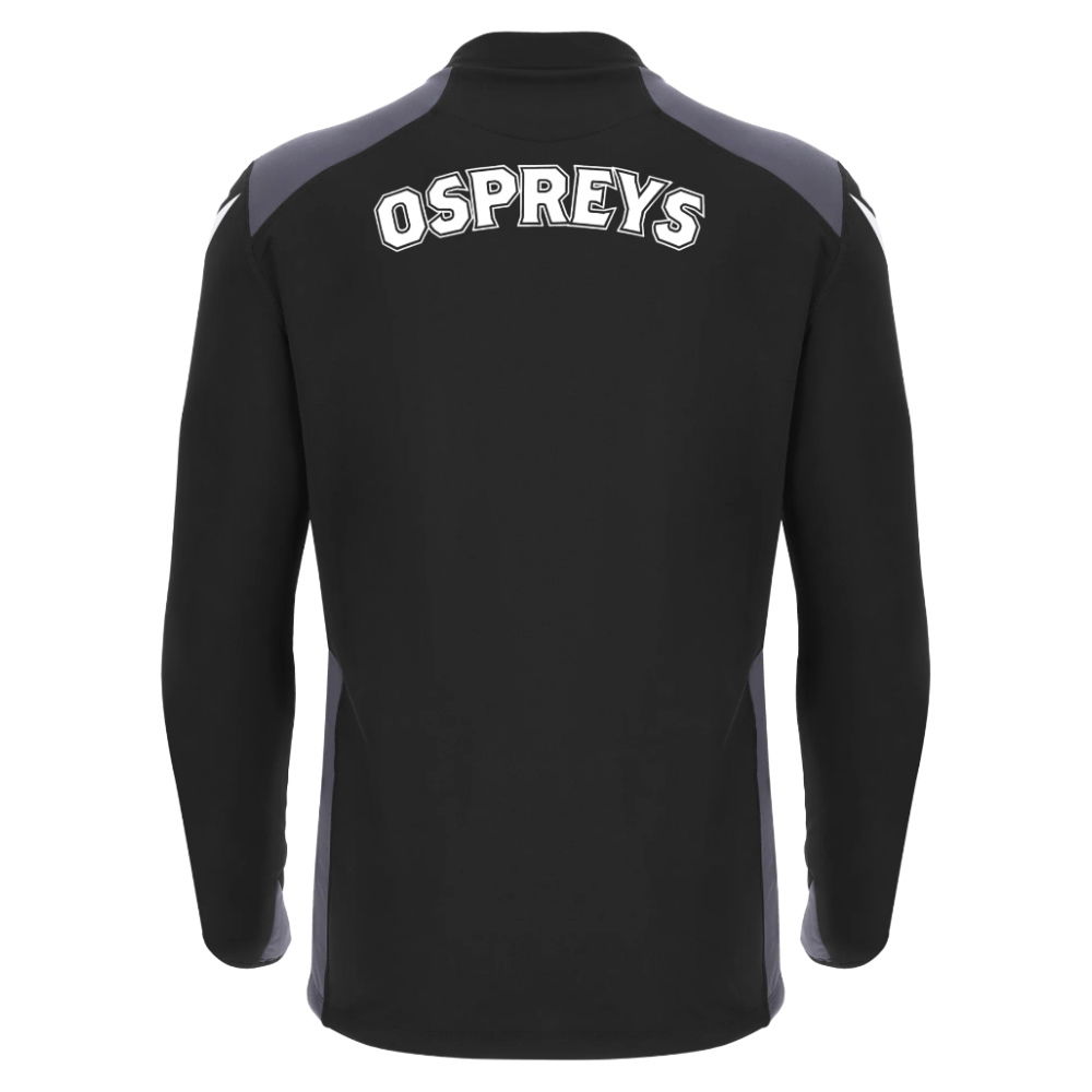 2025-2026 Ospreys Rugby Training Roundneck Top (Black)