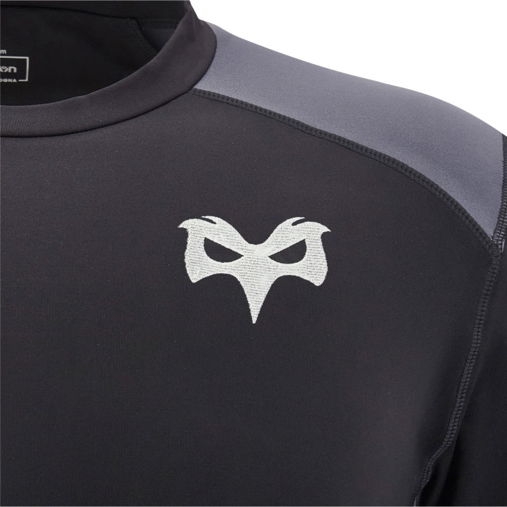 2025-2026 Ospreys Rugby Training Roundneck Top (Black)