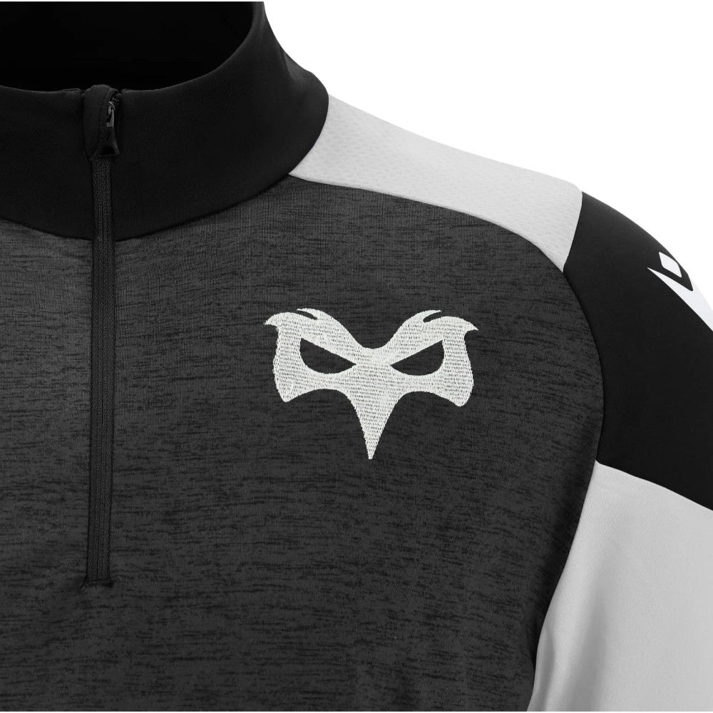 2025-2026 Ospreys Rugby 1/4 Zip Training Top (Black)