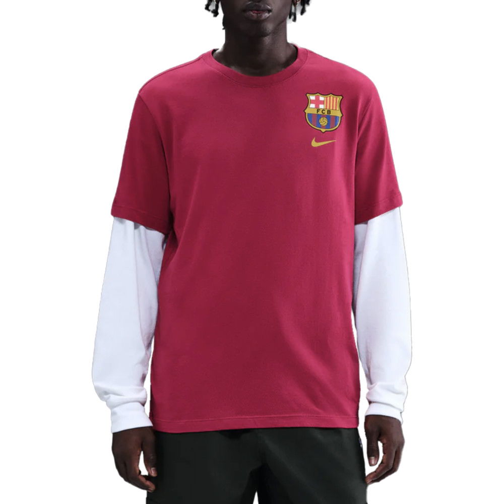 2025-2026 Barcelona Crest Tee (Shield Red) (Your Name)