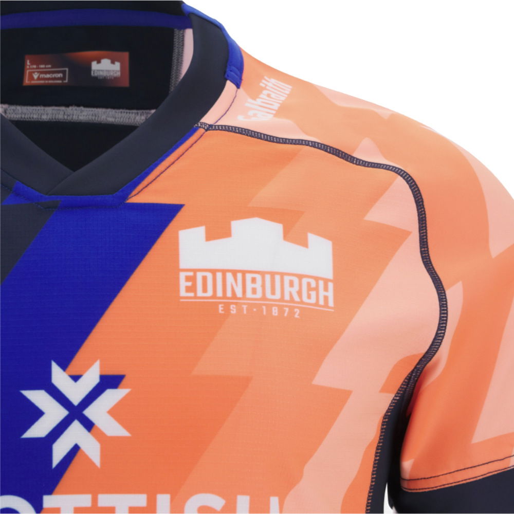 2025-2026 Edinburgh Rugby Training Jersey (Orange-Blue)