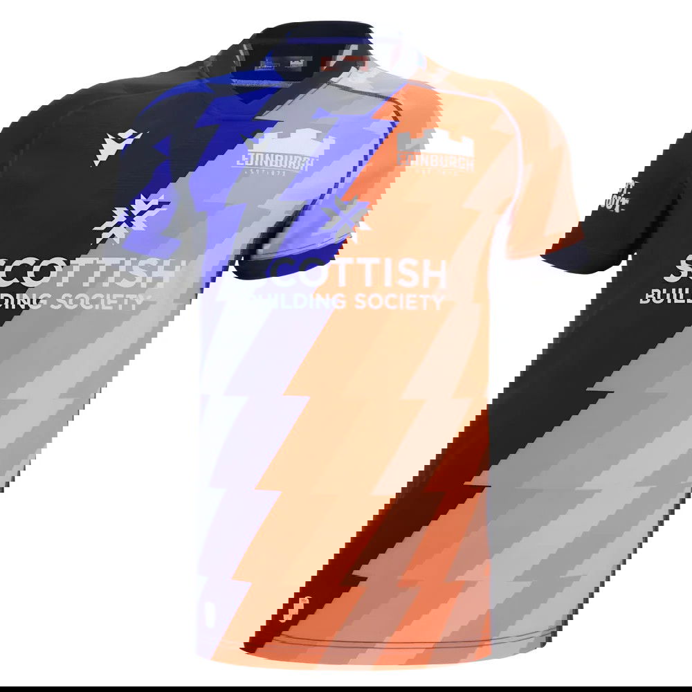 2025-2026 Edinburgh Rugby Training Jersey (Orange-Blue) (Your Name)