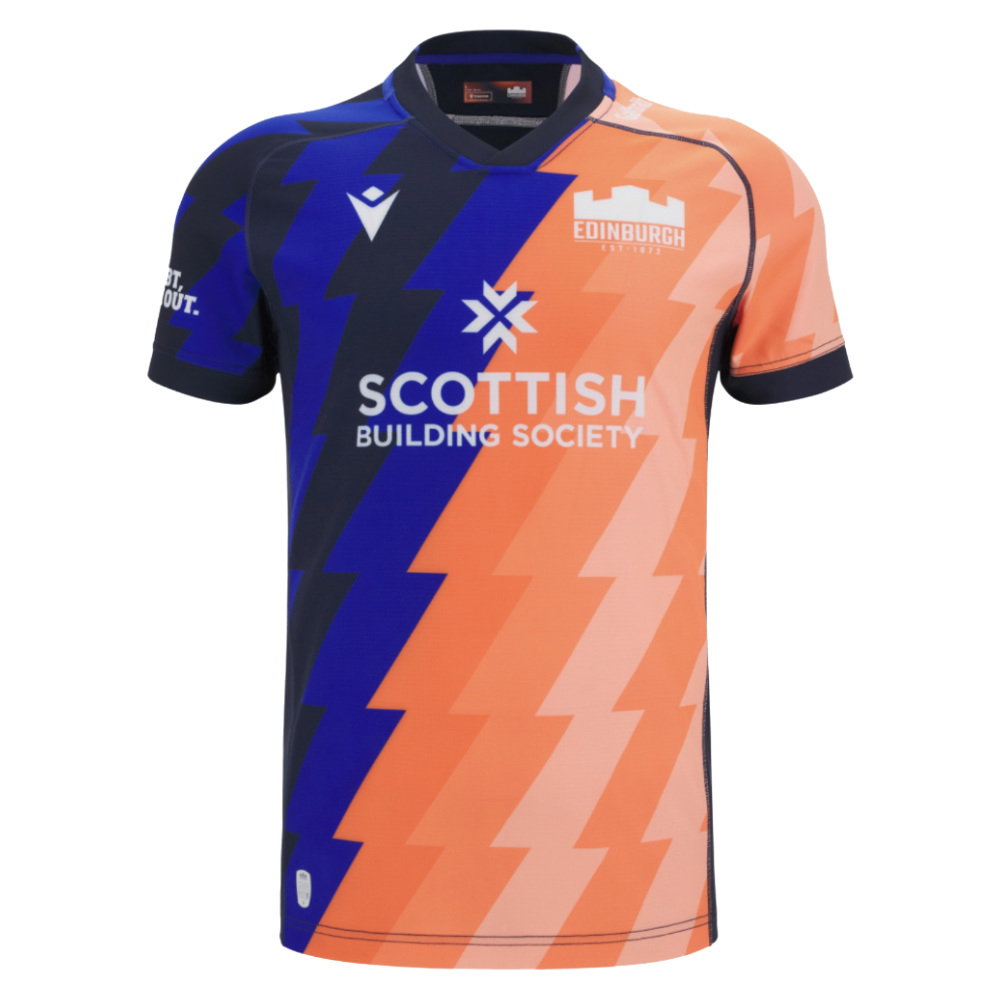 2025-2026 Edinburgh Rugby Training Jersey (Orange-Blue) (Your Name)