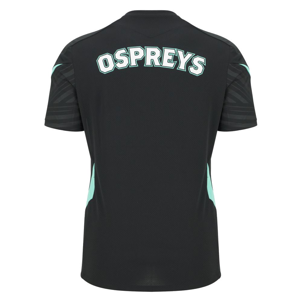 2025-2026 Ospreys Rugby Training Poly T-Shirt (Black)
