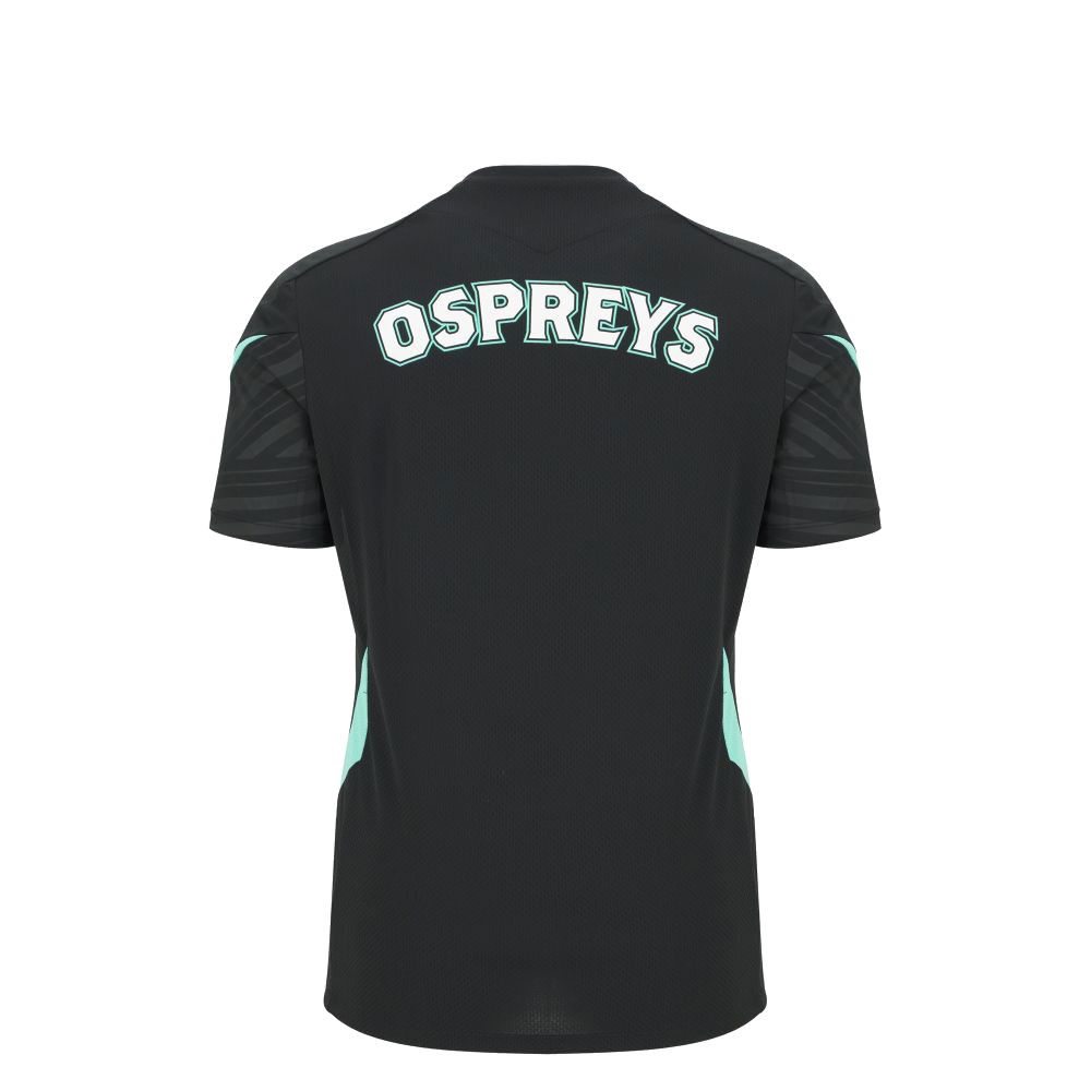 2025-2026 Ospreys Training Poly Rugby Shirt (Black) - Kids