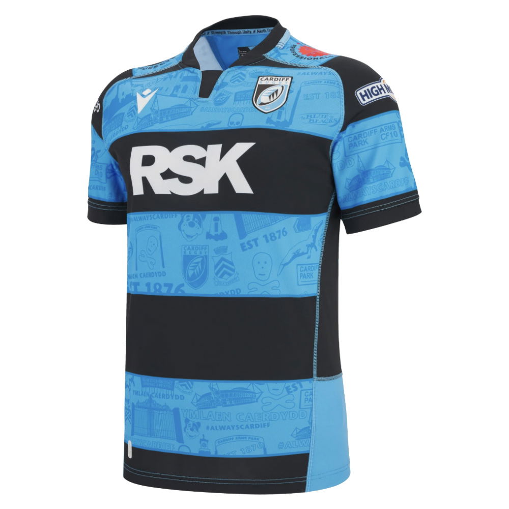 2025-2026 Cardiff Blues Home Poly Rugby Shirt (Kids) (Your Name)