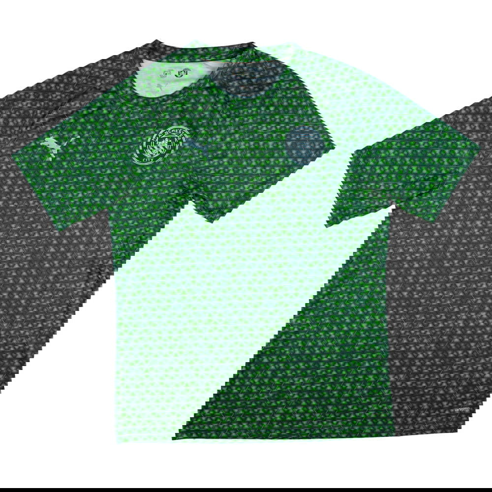 2025-2026 Man City Warm Up Jersey (Green Terrain) (Your Name)