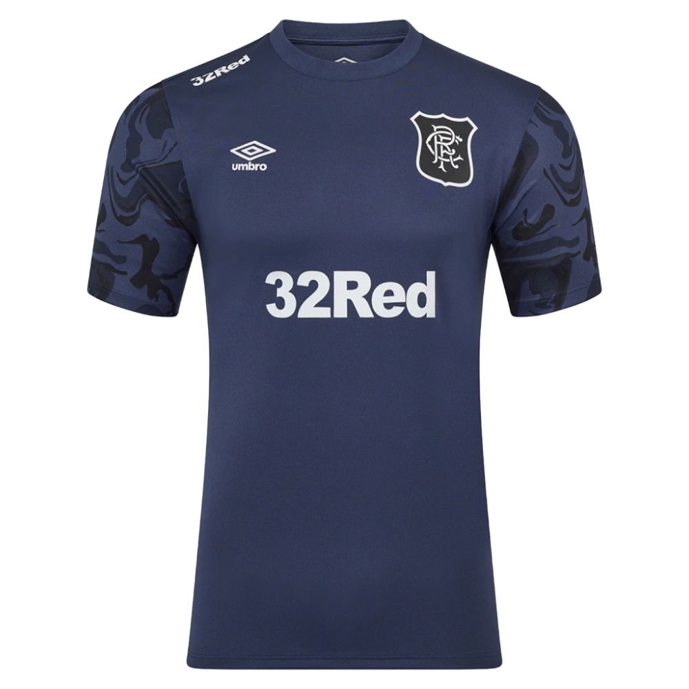 2025-2026 Rangers Third Pre Match Short Sleeve Tee (Indigo) (Your Name)