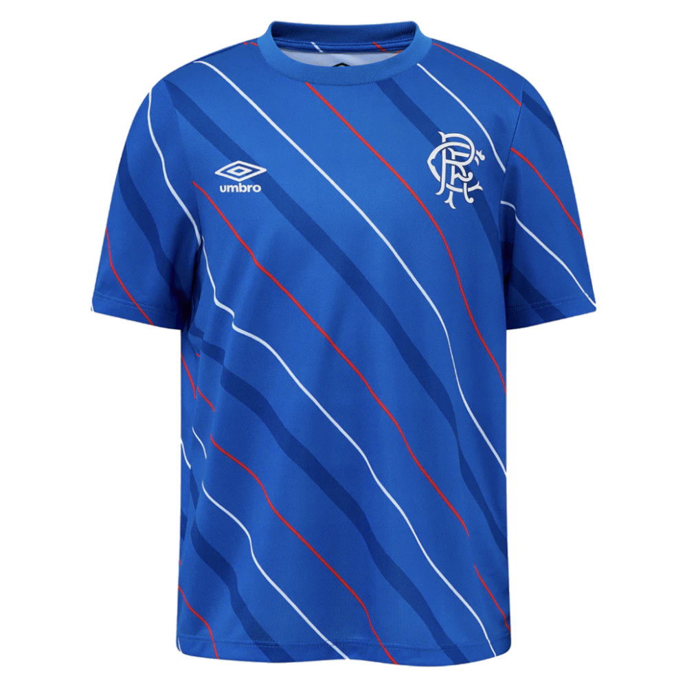2025-2026 Rangers Home Pre Match Tee (Blue) - Kids (Your Name)