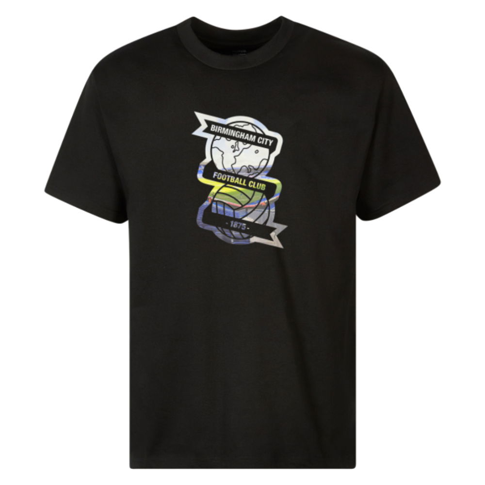2025-2026 Birmingham City Stadium Crest T-shirt (Black) (Your Name)
