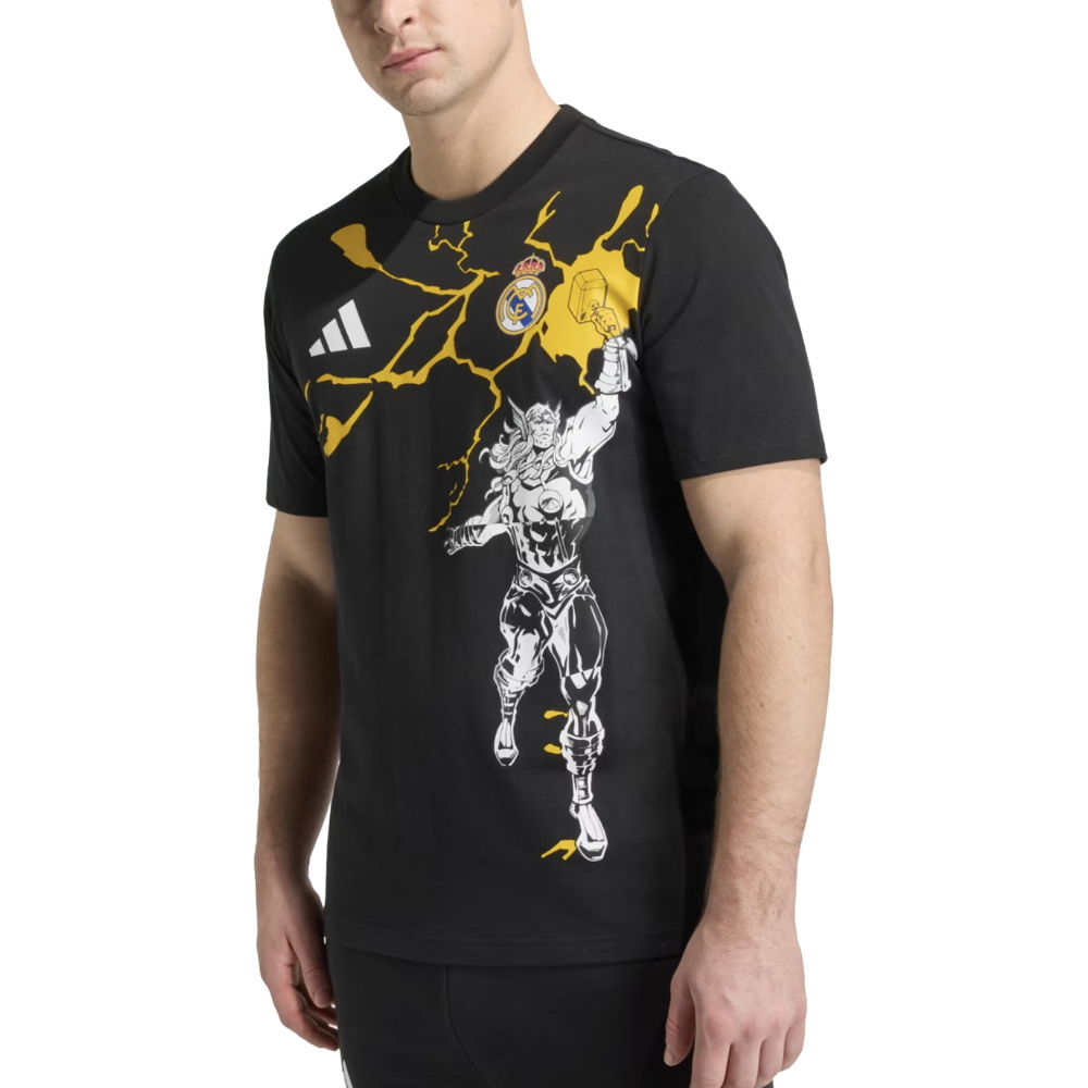 2025-2026 Real Madrid Marvel Tee (Black)