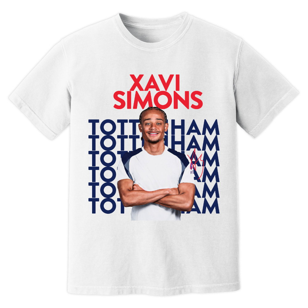Xavi Simons Tottenham New Signing T-Shirt (White)