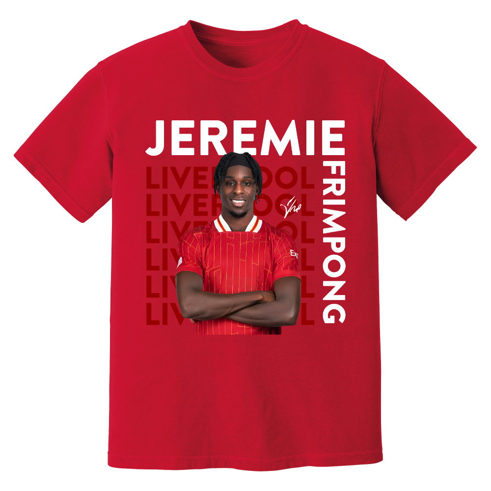 Jeremie Frimpong Liverpool New Signing T-Shirt (Red)