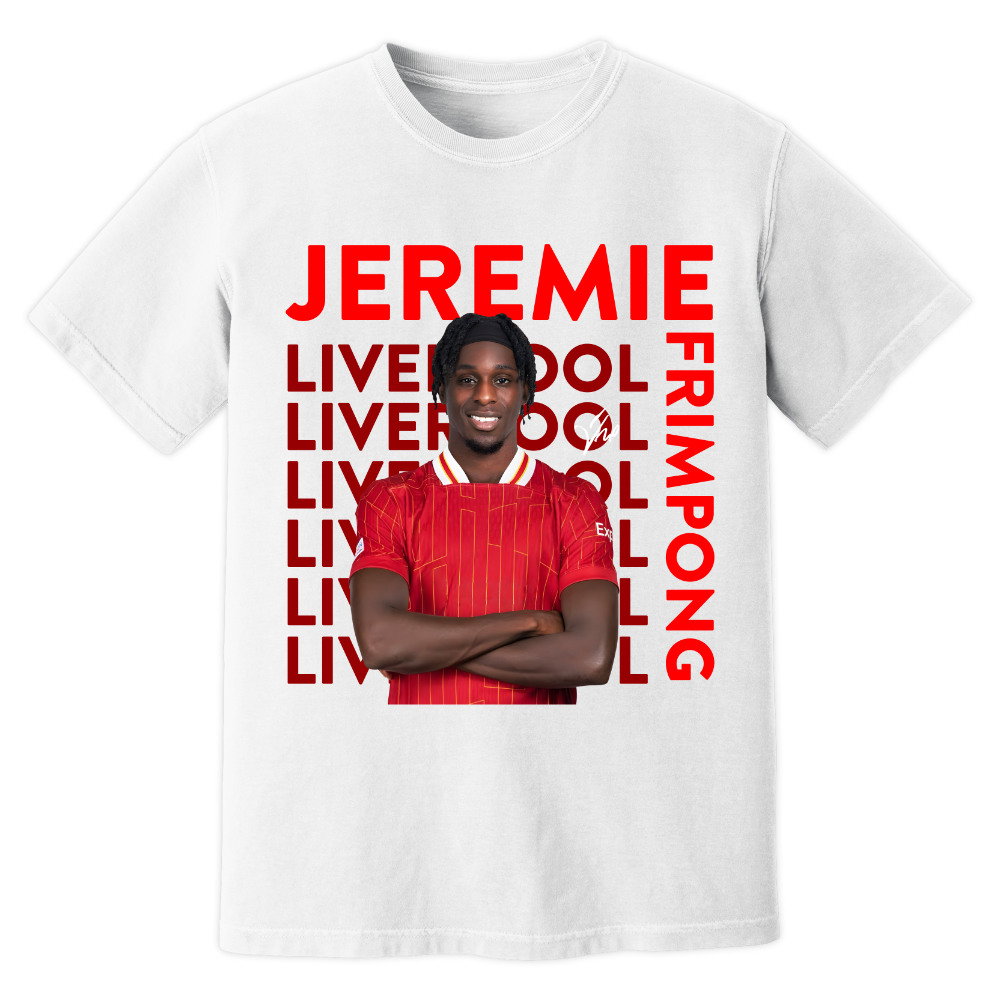 Jeremie Frimpong Liverpool New Signing T-Shirt (White)