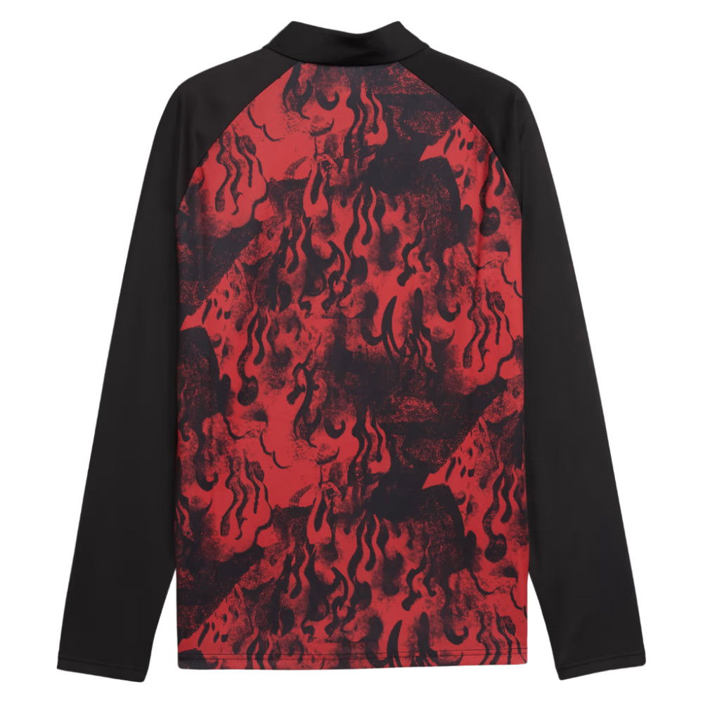 2025-2026 AC Milan Warm Up 1/4 Zip Top (Red)