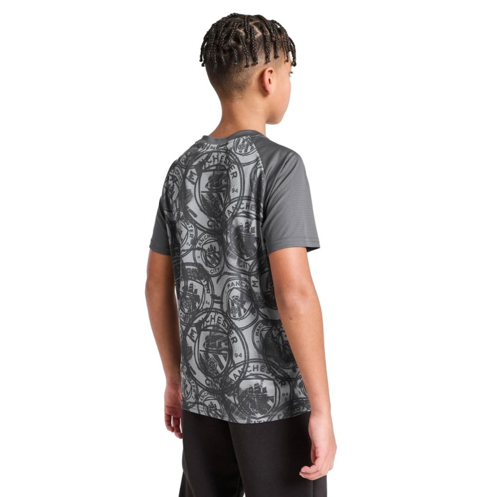 2025-2026 Man City Warm Up Jersey (Gray) - Kids