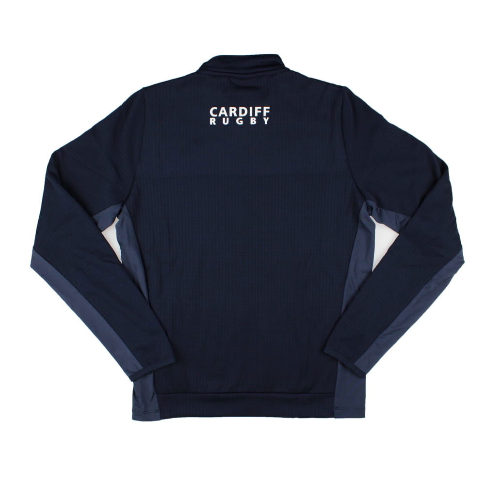 2025-2026 Cardiff Blues Rugby Travel 3D Full Zip Top (Navy)