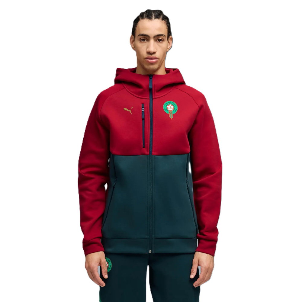 2026-2027 Morocco PumaTECH FZ Hoody (Dark Crimson)